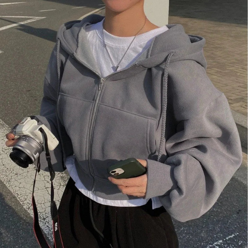 Moletom com capuz feminino estilo casual streetwear