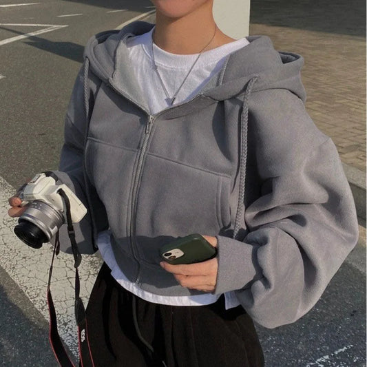 Moletom com capuz feminino estilo casual streetwear